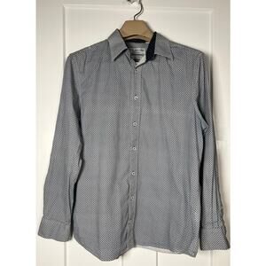 Nick Graham Everywhere Mens Shirt Size LARGE‎ Black White Long Sleeve